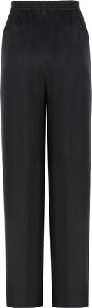 Alexander Wang Womens Elasticated Waist Trousers Black Cuprammonium Rayon Wide-Leg