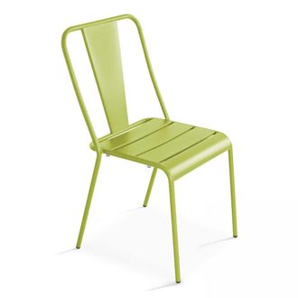 Oviala Silla de metal verde