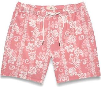 Surfside Supply Co. Jimmy 6.5 Hawaiian Volley in Apricot Hawaiian at Nordstrom, Size X-Large