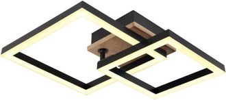 Globo Lighting L&aacute;mpara De Techo Led Semiempotrada Integrada, Color Negro Mate, 2 Led, 3000 K