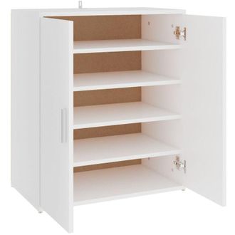 vidaXL Shoe Cabinet White 60x35x70 cm Engineered Wood Vidaxl