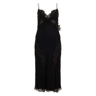 Alberta Ferretti Kleedjes, Dames, Zwart, M, Lange Jurk