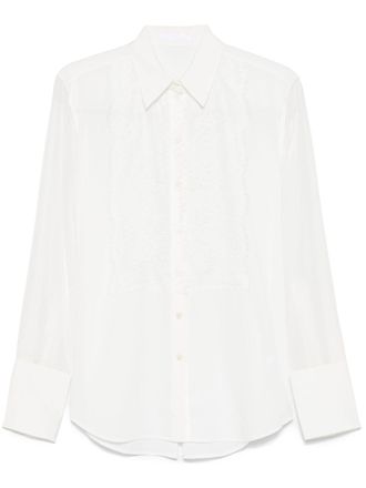 Helmut Lang Shirt met kanten detail - Wit