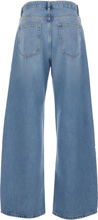 Frame Denim Womens Jeans Off Duty Drawstring Bow Blue