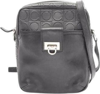 Ferragamo Pre-owned Schoudertas - Dames - Vintage Schoudertas - Zwart - ONE Size - Leer - Vintage
