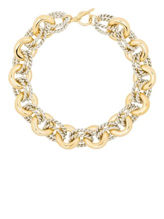 Kenneth Jay Lane two-tone rope-link necklace - Gold