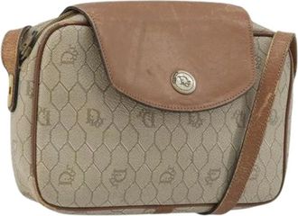 Dior Pre-owned Cross Body Bags, female, Beige, Size: ONE SIZE Pre-owned Honeycomb Shoulder Bag
