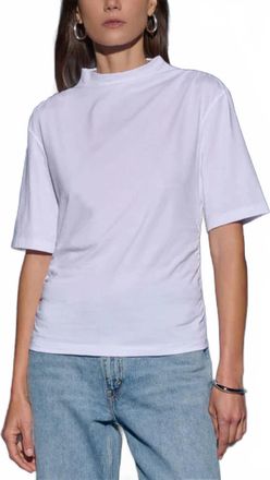 Nation Ltd Reed Mock Neck Top In White