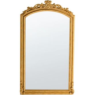 Beliani Beliani - Espejo De Pared Con Marco De Metal Estilo Tradicional 55 X 96 Cm Dorado Gorges