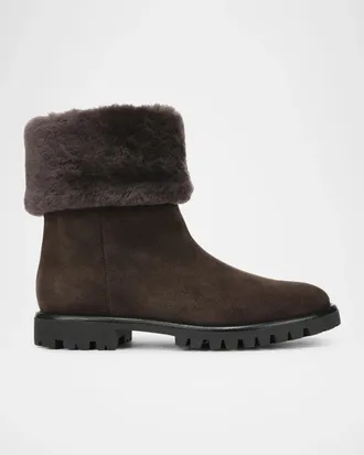 Vince Cameron Shearling-Lined Suede Boots
