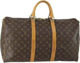 Louis Vuitton Pre-owned Weekend Bags, female, Brown, Size: ONE SIZE Pre-owned Canvas Weekend Bag