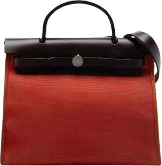 Herm&egrave;s Pre-owned Herbag Zip 31 - Dames - Vintage Handtas - Oranje - ONE Size - Leer - Vintage