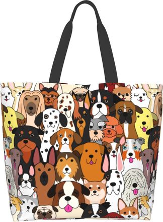 Generic Colorful Dog9 Shopping Bag Durable Carry Bag Waterproof Tote Bags For Beach Travel Camping