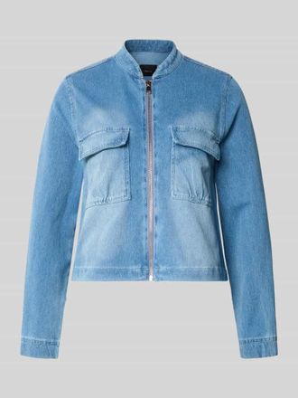 Zero Regular Fit Jeansjacke mit Rei&szlig;verschluss in Jeansblau, Gr&ouml;&szlig;e 34