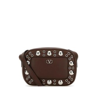 Valentino Garavani Brown Leather NellcaTe Shoulder Bag