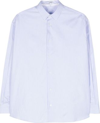 Loewe double-layer striped shirt - women - Polyester/Cotton - 36 - Blue