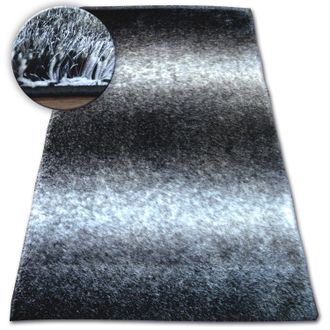 RugsX Alfombra Shaggy Space 3d B315 Negro/gris Black 120x170 Cm
