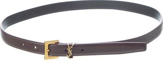 Saint Laurent Monogram Leather Belt