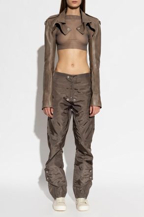 Rick Owens Trousers With Belt, Womens, Brown