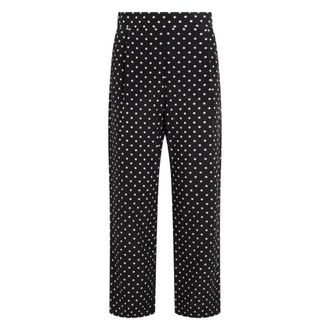 Valentino Garavani Polka dot Trousers - female - Valentino Garavani - Cropped Trousers - Black - XS - Trousers