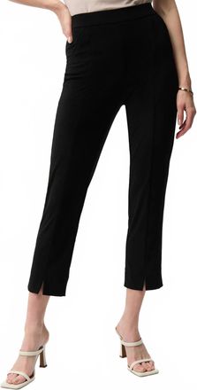 Joseph Ribkoff Front Slit Pull On Crop Pants In Black