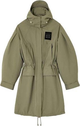 Ganni Tri-Layer Parka Jas - Dames - Parka Jassen - Groen - XS - Jassen