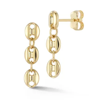 Ember Fine Jewelry 14K Gold Mariner Link Drop Earrings