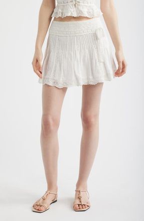 LoveShackFancy Solena Lace Miniskirt in White at Nordstrom, Size 12