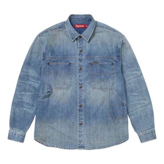 SUPREME SS26 Worn Snap Painter Shirt Denim SUP-SS26-125-DNM