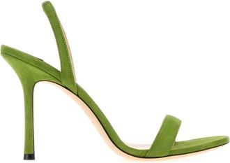 Jimmy Choo London Green Solid Jenn Heels