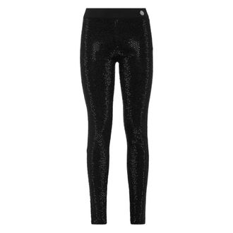 Philipp Plein Leggings Mix Strass - Dames - Broeken - Zwart - Maat: XS Viscose
