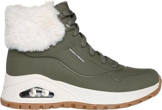 Skechers Moderne wandelstijl hoge top sneaker - Dames - Winterlaarzen - Groen - 37 EU - Leer - Schoenen