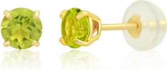 MAX + STONE 14k Yellow or White Gold 4mm Round Stud Earrings