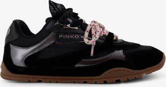 Pinko Sneakers Yulia in suede con inserti in nylon - PINKO - gender_Woman