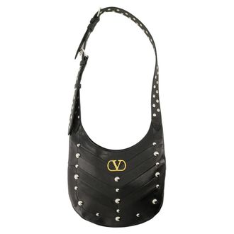 Valentino Garavani Tassen, Dames, Zwart, ONE Size, Leer, Hoboho Small Hobo Bag