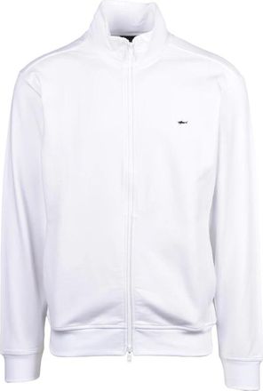 Paul & Shark Felpa con zip - Heren - Vesten met rits - Wit - XL - Katoen - Hoodies & sweatvesten