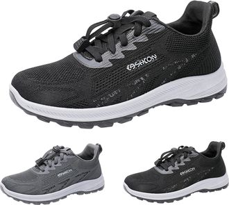 Generic Mens Running Shoes with Lacing, Outdoor Running Non-Slip Trainers Breathable Comfortable Sports Shoes Soft Lightweight Casual Shoes Slip-On Shoes for 