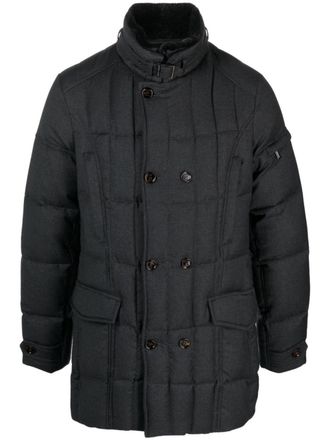 Moorer Cappotto imbottito con scollo a imbuto - Grigio