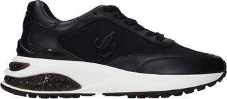 Jimmy Choo London Black Fabric Athletic Womens Sneakers