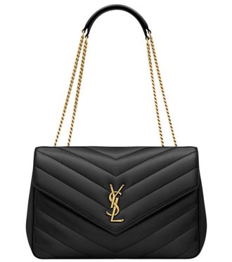 Saint Laurent Black Loulou Large Shoulder Bag