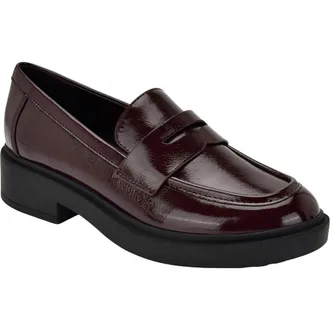 Calvin Klein Otinya Penny Loafer in Dark Red at Nordstrom, Size 9.5