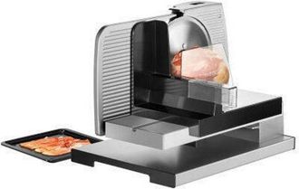 Unold 78826 Rebanadora El&eacute;ctrico 100 W Negro, Plata Aluminio, Acero Inoxidable, Acero