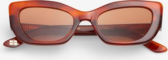 Ganni x Ace & Tate Tigers Eye Sadie Sunglasses Size One - Beige