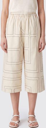 Toteme Pantaloncini culotte in twill seta monogram