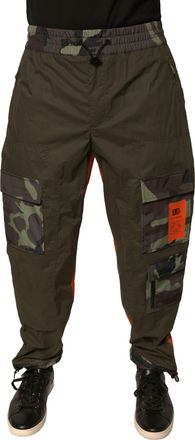 Dolce & Gabbana Mens Multicolor Camouflage Jogger Cargo Pants Polyester Cotton Nylon