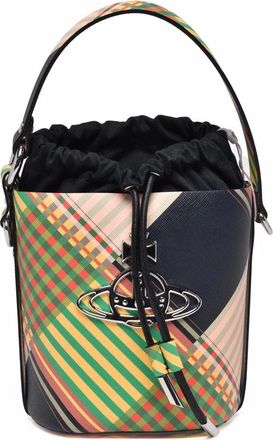Vivienne Westwood Multicolor Polyurethane Plaid Bucket Bag