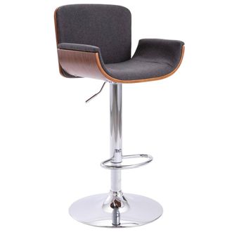 vidaXL Taburete De Cocina Tela Gris