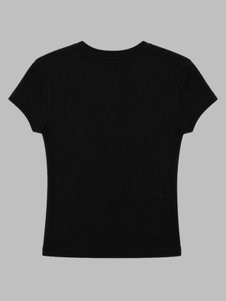 Vivienne Westwood Logo-Embroidered Cropped Viscose T-Shirt - Black