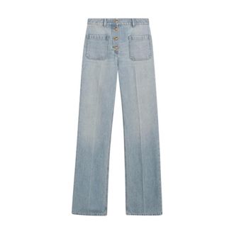 Valentino Garavani Straight Jeans, female, Blue, Size: W28 Straight Jeans