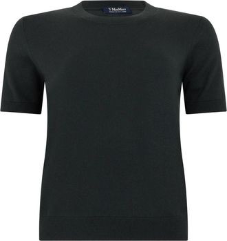 Max Mara Smmgiulietta T-shirt met korte mouwen - Dames - T-shirts - Zwart - XS - Katoen - Tops